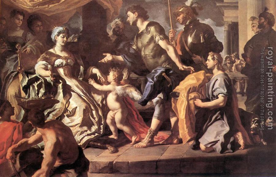 Francesco Solimena : Dido Receiving Aeneas And Cupid Disguised As Ascanius